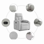 vidaXL Scaun extensibil din stofă gri nor vidaXL Scaun extensibil din stofă gri nor