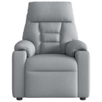 vidaXL Fotoliu de masaj rabatabil, gri deschis, textil