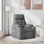 vidaXL Fotoliu de masaj rabatabil, gri închis, material textil vidaXL Fotoliu de masaj rabatabil, gri închis, material textil