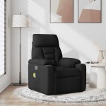 vidaXL Fotoliu de masaj rabatabil, negru, material textil