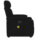 vidaXL Fotoliu de masaj rabatabil, negru, material textil