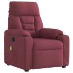 vidaXL Fotoliu de masaj rabatabil, roșu vin, material textil vidaXL Fotoliu de masaj rabatabil, roșu vin, material textil