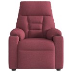 vidaXL Fotoliu de masaj rabatabil, roșu vin, material textil vidaXL Fotoliu de masaj rabatabil, roșu vin, material textil