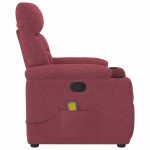 vidaXL Fotoliu de masaj rabatabil, roșu vin, material textil vidaXL Fotoliu de masaj rabatabil, roșu vin, material textil