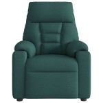 vidaXL Fotoliu de masaj rabatabil, verde închis, material textil vidaXL Fotoliu de masaj rabatabil, verde închis, material textil