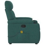 vidaXL Fotoliu de masaj rabatabil, verde închis, material textil vidaXL Fotoliu de masaj rabatabil, verde închis, material textil