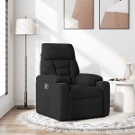 vidaXL Fotoliu rabatabil, negru, microfibră vidaXL Fotoliu rabatabil, negru, microfibră