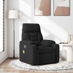 vidaXL Fotoliu de masaj rabatabil, negru, microfibră vidaXL Fotoliu de masaj rabatabil, negru, microfibră