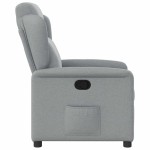 vidaXL Fotoliu rabatabil, gri deschis, material textil