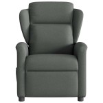 vidaXL Fotoliu rabatabil, gri închis, material textil