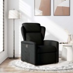 vidaXL Fotoliu rabatabil, negru, material textil vidaXL Fotoliu rabatabil, negru, material textil