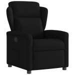 vidaXL Fotoliu rabatabil, negru, material textil vidaXL Fotoliu rabatabil, negru, material textil