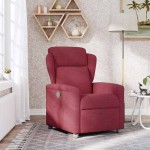 vidaXL Fotoliu rabatabil, roșu vin, material textil vidaXL Fotoliu rabatabil, roșu vin, material textil