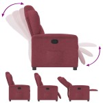 vidaXL Fotoliu rabatabil, roșu vin, material textil vidaXL Fotoliu rabatabil, roșu vin, material textil