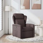 vidaXL Fotoliu rabatabil, maro închis, material textil