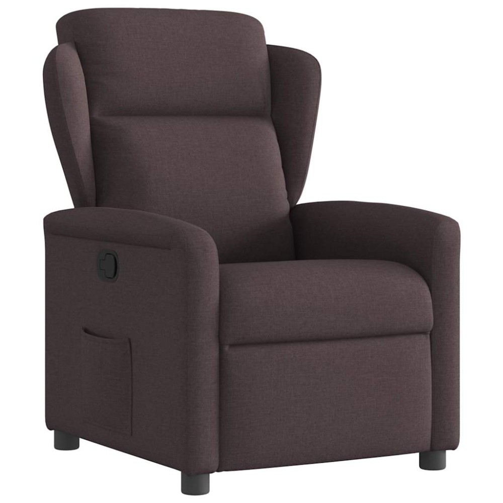 vidaXL Fotoliu rabatabil, maro închis, material textil