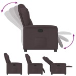 vidaXL Fotoliu rabatabil, maro închis, material textil
