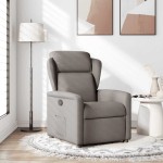 vidaXL Fotoliu rabatabil, gri taupe, material textil