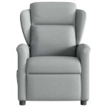 vidaXL Fotoliu de masaj rabatabil, gri deschis, textil