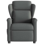 vidaXL Fotoliu de masaj rabatabil, gri închis, material textil vidaXL Fotoliu de masaj rabatabil, gri închis, material textil