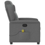 vidaXL Fotoliu de masaj rabatabil, gri închis, material textil vidaXL Fotoliu de masaj rabatabil, gri închis, material textil