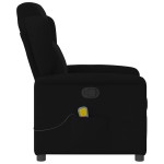 vidaXL Fotoliu de masaj rabatabil, negru, material textil