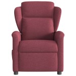 vidaXL Fotoliu de masaj rabatabil, roșu vin, material textil vidaXL Fotoliu de masaj rabatabil, roșu vin, material textil