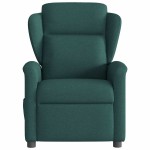vidaXL Fotoliu de masaj rabatabil, verde închis, material textil vidaXL Fotoliu de masaj rabatabil, verde închis, material textil