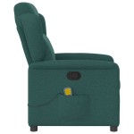 vidaXL Fotoliu de masaj rabatabil, verde închis, material textil vidaXL Fotoliu de masaj rabatabil, verde închis, material textil