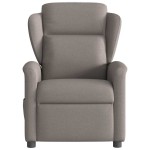 vidaXL Fotoliu de masaj rabatabil, gri taupe, material textil vidaXL Fotoliu de masaj rabatabil, gri taupe, material textil