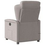 vidaXL Fotoliu de masaj rabatabil, gri taupe, material textil vidaXL Fotoliu de masaj rabatabil, gri taupe, material textil