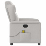 vidaXL Scaun de masaj cu țesătură gri nor vidaXL Scaun de masaj cu țesătură gri nor
