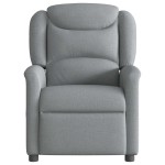 vidaXL Fotoliu rabatabil, gri deschis, material textil