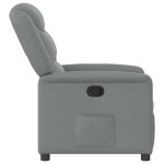 vidaXL Fotoliu rabatabil, gri deschis, material textil
