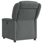 vidaXL Fotoliu rabatabil, gri închis, material textil