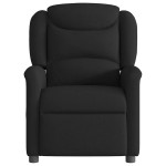 vidaXL Fotoliu rabatabil, negru, material textil vidaXL Fotoliu rabatabil, negru, material textil