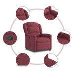 vidaXL Fotoliu rabatabil, roșu vin, material textil vidaXL Fotoliu rabatabil, roșu vin, material textil