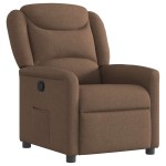 vidaXL Fotoliu rabatabil, maro, material textil