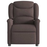 vidaXL Fotoliu rabatabil, maro închis, material textil