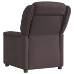vidaXL Fotoliu rabatabil, maro închis, material textil