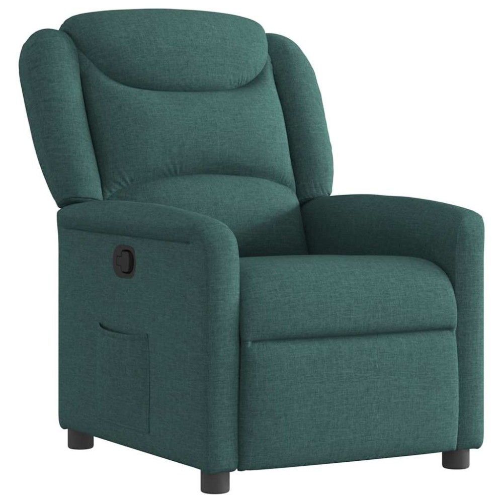 vidaXL Fotoliu rabatabil, verde închis, material textil