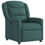 vidaXL Fotoliu rabatabil, verde închis, material textil vidaXL Fotoliu rabatabil, verde închis, material textil