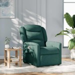 vidaXL Fotoliu rabatabil, verde închis, material textil vidaXL Fotoliu rabatabil, verde închis, material textil