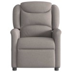 vidaXL Fotoliu rabatabil, gri taupe, material textil
