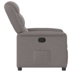 vidaXL Fotoliu rabatabil, gri taupe, material textil