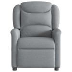 vidaXL Fotoliu de masaj rabatabil, gri deschis, textil vidaXL Fotoliu de masaj rabatabil, gri deschis, textil