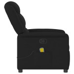 vidaXL Fotoliu de masaj rabatabil, negru, material textil vidaXL Fotoliu de masaj rabatabil, negru, material textil