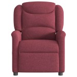 vidaXL Fotoliu de masaj rabatabil, roșu vin, material textil vidaXL Fotoliu de masaj rabatabil, roșu vin, material textil