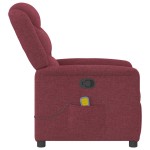 vidaXL Fotoliu de masaj rabatabil, roșu vin, material textil vidaXL Fotoliu de masaj rabatabil, roșu vin, material textil