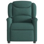 vidaXL Fotoliu de masaj rabatabil, verde închis, material textil vidaXL Fotoliu de masaj rabatabil, verde închis, material textil